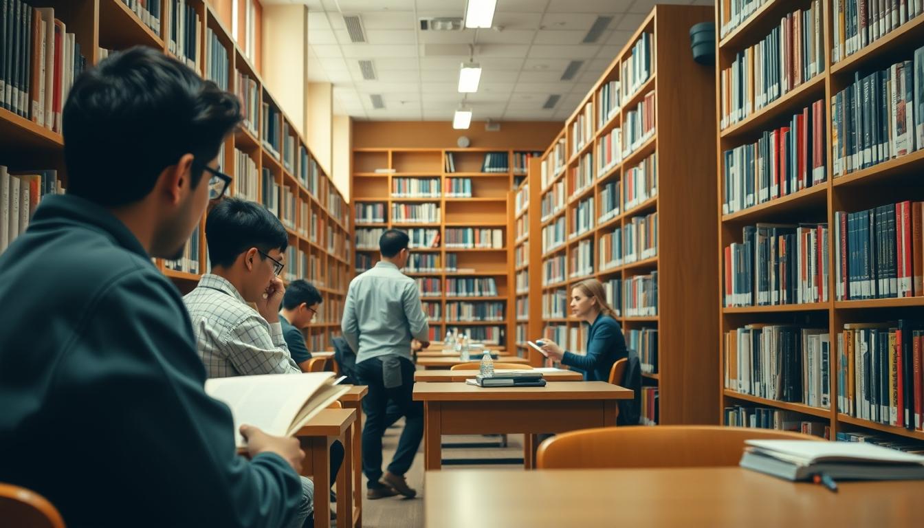 Students working in research laboratory